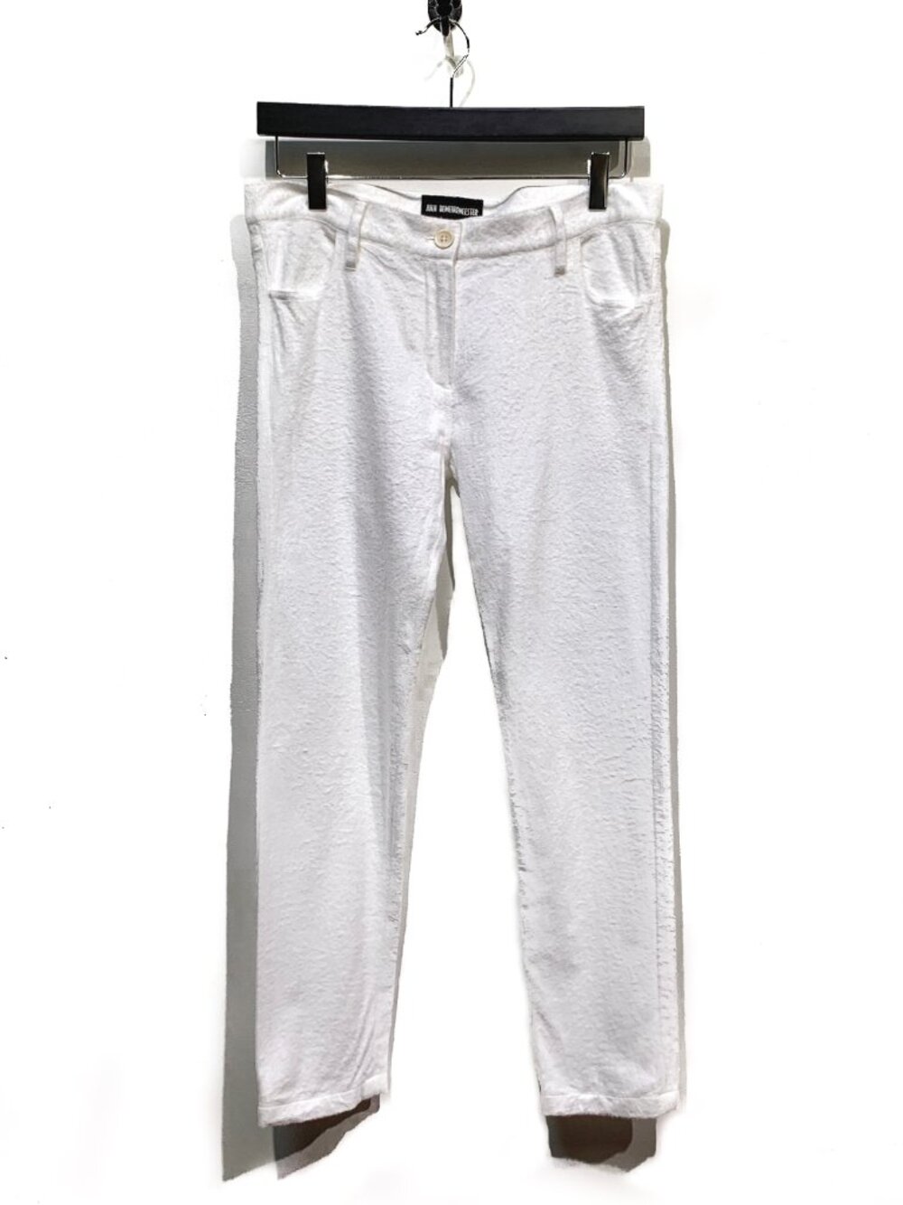 Ann Demeulemeester Off-White Flannel Cropped Trousers